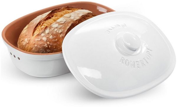 RÖMERTOPF Römertopf Brottopf oval MEDI 2,3 Liter - Keramik Brotkasten Bild 2