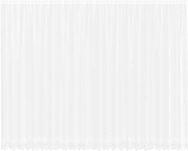 vidaXL Spitzenvorhang mit Vorhängen Floral Weiß 300 x 600 cm Polyester 4107825