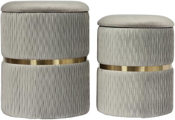 Hocker Atama 100 Grau 2er-Set