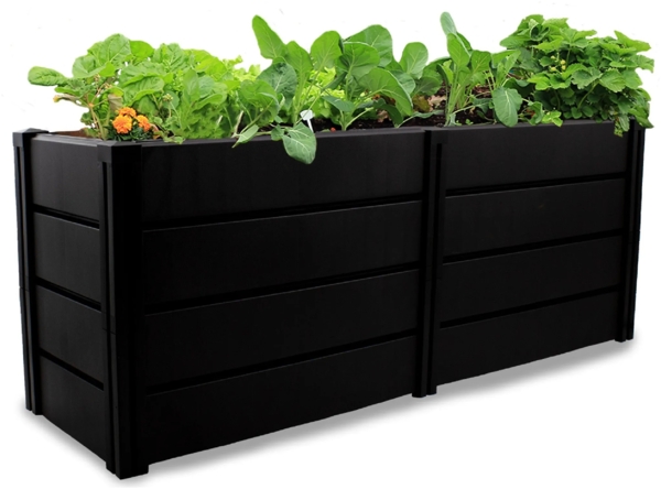 KHW | Hochwertiges Hochbeet | Demeter XL | schmal | platzsparend | 158 × 44 × 61 cm - 392 Liter | ideal für Urbane Gärten | nachhaltiges Gärtnern | fördert gesunde Ernten | Made in Germany Bild 2