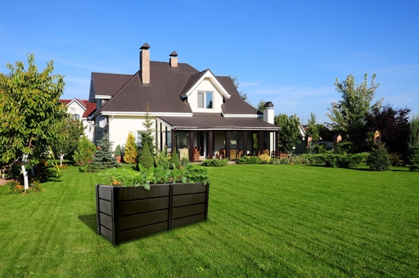 KHW | Hochwertiges Hochbeet | Demeter XL | schmal | platzsparend | 158 × 44 × 61 cm - 392 Liter | ideal für Urbane Gärten | nachhaltiges Gärtnern | fördert gesunde Ernten | Made in Germany Bild 3