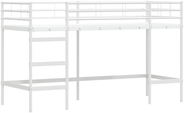 vidaXL Kinder Loft Bettgestell mit Vorhängen Weiß und Rosa 42020826 Bild 5
