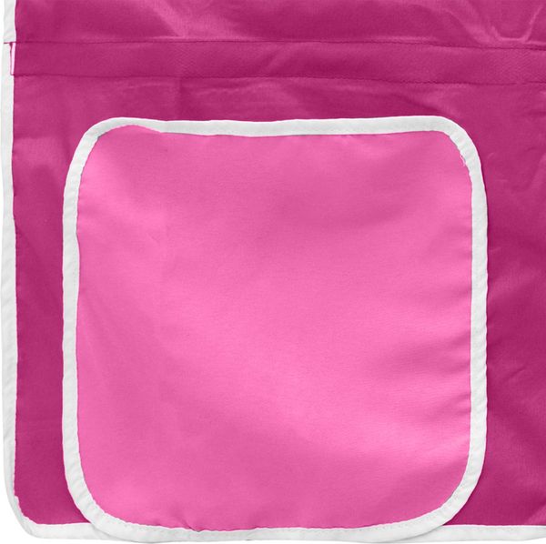 vidaXL Kinder Loft Bettgestell mit Vorhängen Weiß und Rosa 42020826 Bild 11