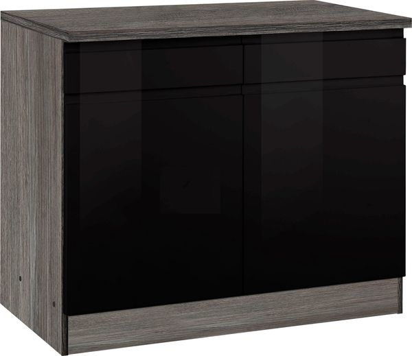 KOCHSTATION Unterschrank Küchenschrank, Vitrine, Schrank, Sideboard, Mehrzweckschrank, Stauraum (Stauraum, Softclose, mit CPL-Arbeitsplatte) 100 cm breit, mit 2 Türen und 2 Schubkästen