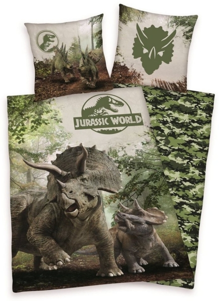 Herding Kinderbettwäsche Herding Bettwäsche Jurassic World 135 x 200cm Baumwolle