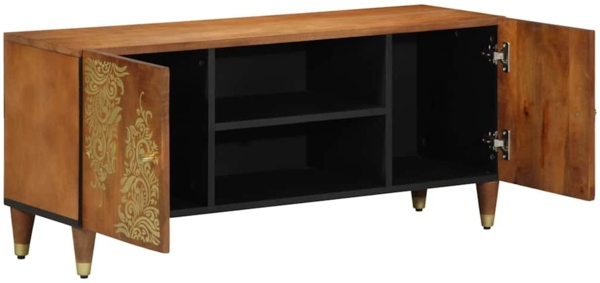 vidaXL TV-Schränk mit Tür Honigbraun 105 x 33 x 46 cm Massivholz Mango 4018736