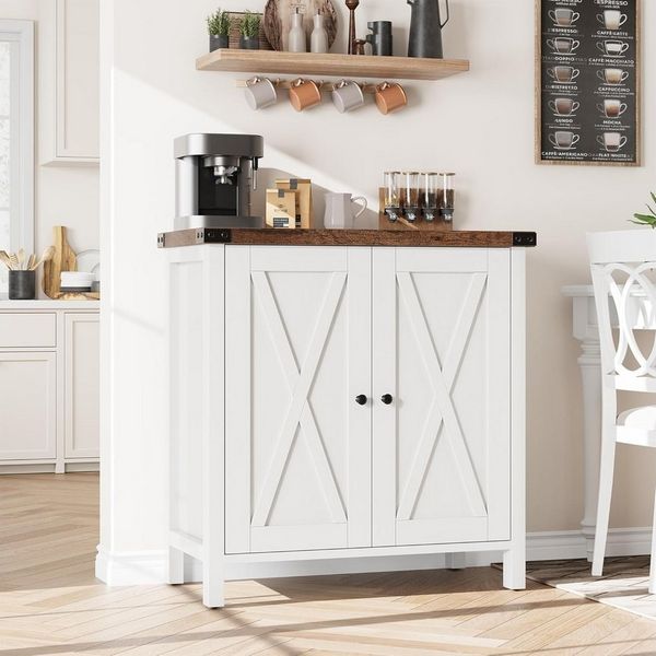 GarveeMore Unterschrank Sideboard Küchenschrank mit Arbeitsplatten, mit Türen, Küchenbuffetschrank, 40 x 80 x 80 cm