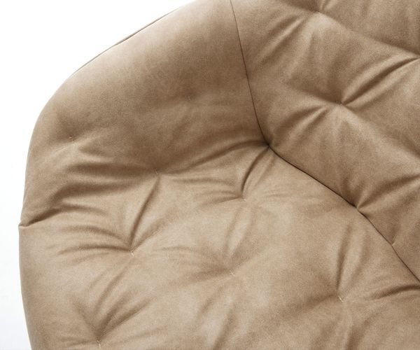 Esszimmerstuhl Gaio-Flex Mikrofaser Beige Vintage 4-Fuß konisch Edelstahl Bild 4