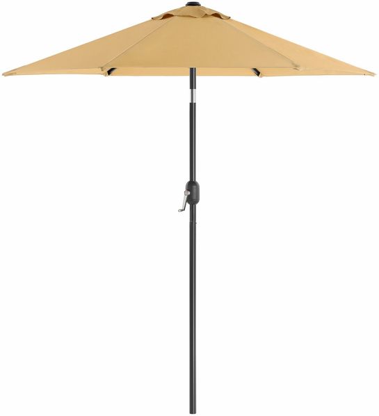 Songmics Sonnenschirm mit UV-Schutz bis UPF 50+, knickbar, Metall / Polyester taupe, Ø 2 x 2,15 cm