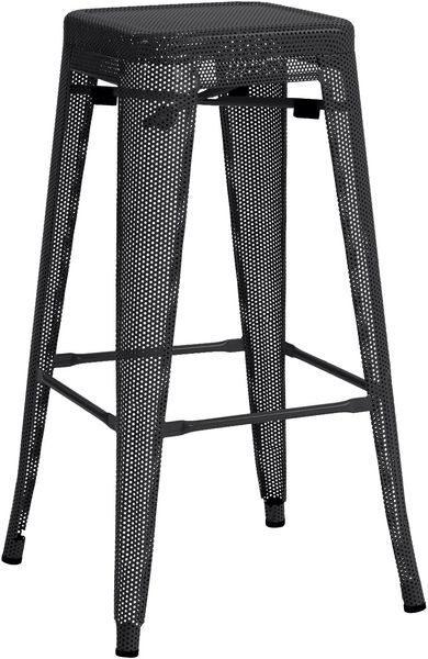 Barhocker SEOUL - Schwarz, Metall Barhocker ohne Lehne Barstuhl Tresenhocker Tresenstuhl Kneipenhocker Kneipenstuhl