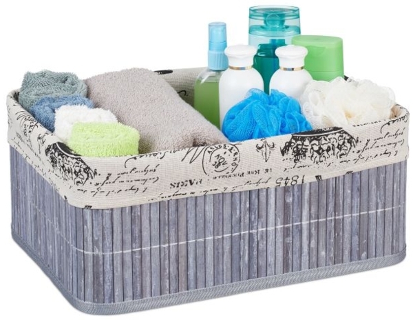 Aufbewahrungskorb Bambus mit Print 10034143_111