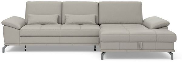 OTTO home Ecksofa Costello L-Form, B: 301 cm mit Sitztiefen-, Armteilverstellung &, 3 Nierenkissen, optional Bettfunktion & Bettkasten