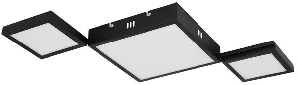 LED Deckenleuchte, CCT, Fernbedienung, schwarz, L 93 cm