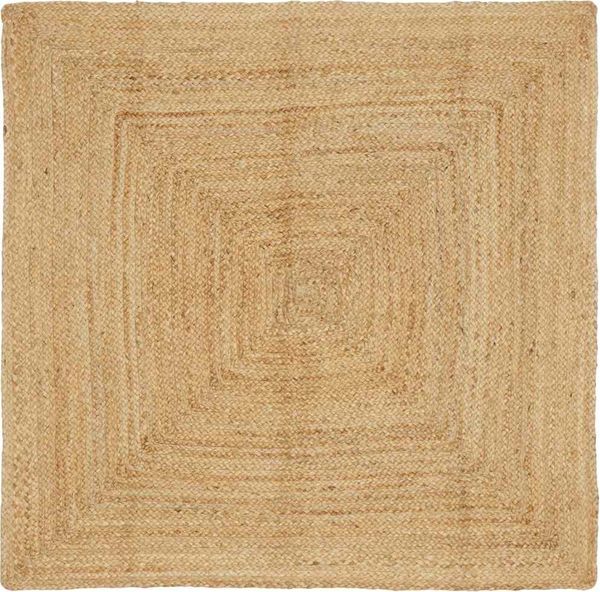 vidaXL Bereichsteppiche Natur 120 x 120 cm Jute 42010394
