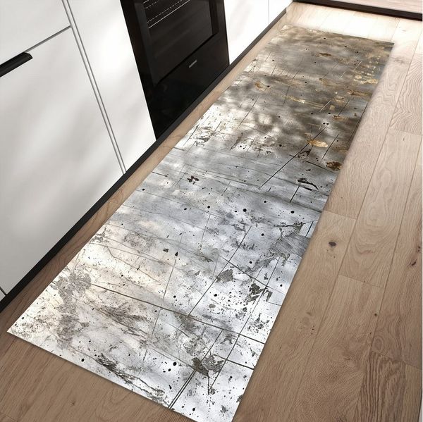 Primedeco Teppich Küchenteppich Struktur von Abstrakte PVC rutschfest abwaschbar Läufer, Rechteckig, Höhe: 3 mm, Pflegeleicht & Wasserabweisend