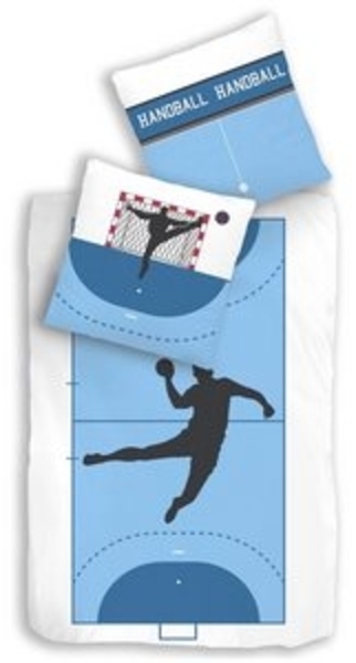 MTOnlinehandel Bettwäsche Handball 135x200 + 80x80 cm, 100 % Baumwolle, Renforcé, 2 teilig, Traumhelden Bettwäsche-Set für Kinder, Teenager & Erwachsene Bild 6