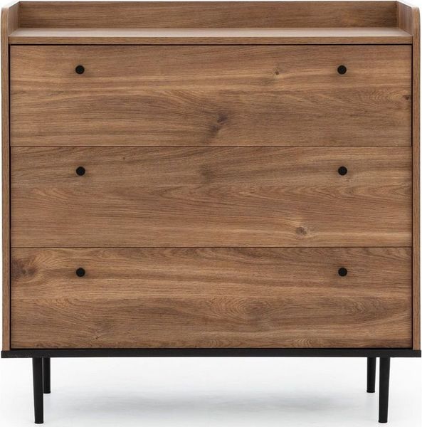 Lomadox Kommode VAREDO-132, Eiche Nb. Wohnzimmer Möbel im modernen Vintage Design 90/90/45 cm