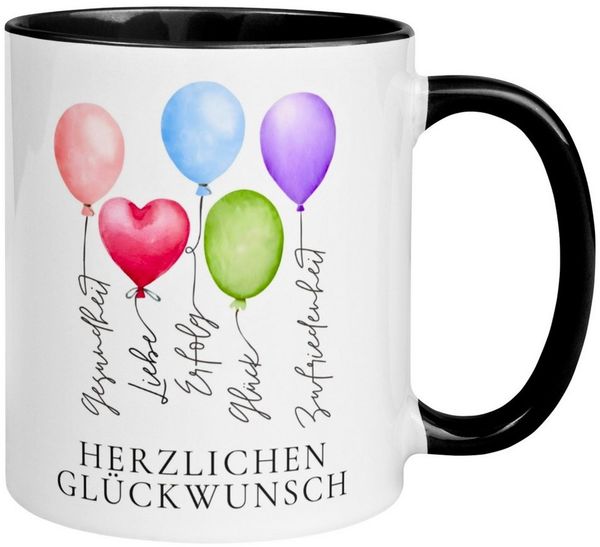 Momentals Tasse Geburtstag – „Gesundheit Liebe Erfolg“ – Geburtstagsgeschenk Mann Frau, Gratis Versand · Links-&Rechtshänder · Spülmaschinenfest