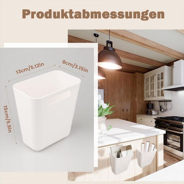 TUWENA Aufbewahrungsbox 4 Stück Küchenschranktür-Aufbewahrungsbox, Wandaufbewahrungsboxen (4 St), Wand Boxen, für Schrank, Badezimmer, Kühlschrank Kleine Gegenstände