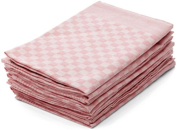 Hometex Premium Textiles Geschirrtuch Trockentuch, Profi-Küchentücher , (10er Set Geschirrtuch Grubentuch, 100% Baumwolle Zwirn, Sehr saugfähig - Premium Qualität)