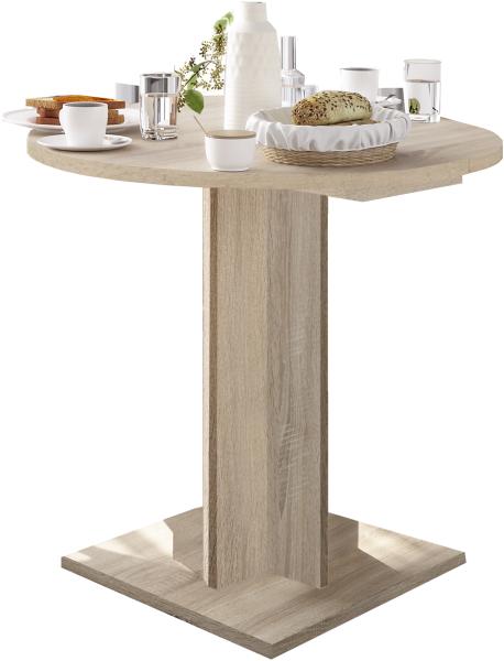 Esstisch >Judd< (ausziehbar bis 120cm) in Eiche sägerau - 80/120x75x80cm (BxHxT) Bild 4