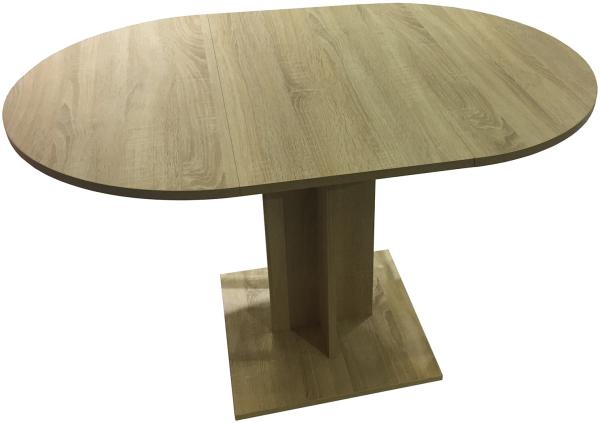 Esstisch >Judd< (ausziehbar bis 120cm) in Eiche sägerau - 80/120x75x80cm (BxHxT) Bild 3