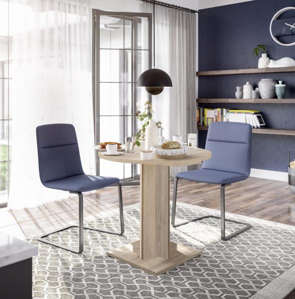 Esstisch >Judd< (ausziehbar bis 120cm) in Eiche sägerau - 80/120x75x80cm (BxHxT) Bild 2