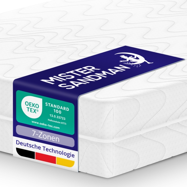 Matratze 140 x 200 cm Taschenfederkern – H2 H3 18 cm Höhe 7 Zonen & Waschbarer Bezug
