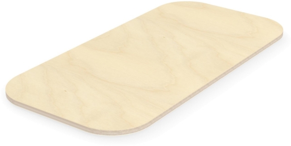 Multiplexplatte Holzplatte Tischplatte mit Eckenradius 100mm Birke - Größe 40 x 70 cm - Höhe 2,1 cm - Farbe Natur Bild 1