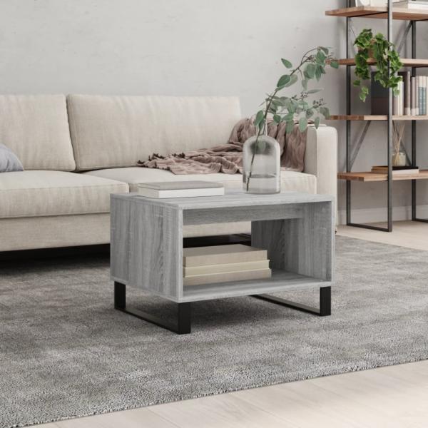 vidaXL Couchtisch Grau Sonoma 60x50x40 cm Holzwerkstoff 829266
