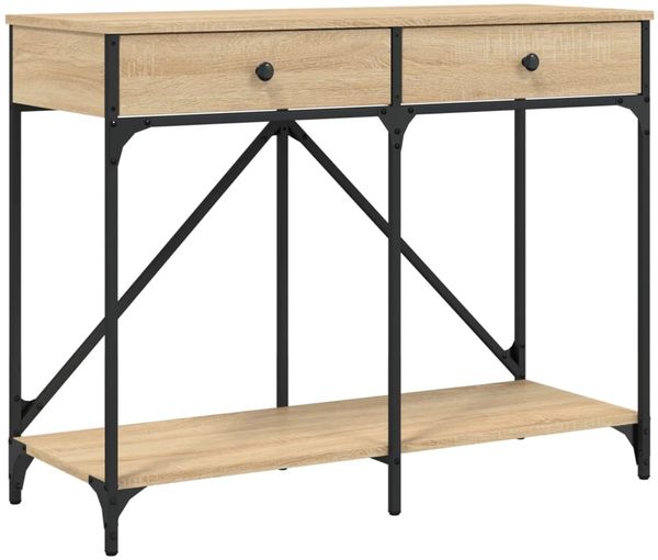 Konsolentisch, Beistelltisch, Konsole Sonoma-Eiche 100x39x78,5 cm Holzwerkstoff