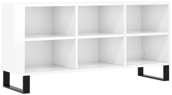 vidaXL TV-Schrank Hochglanz-Weiß 103,5x30x50 cm Holzwerkstoff 826998 Bild 6