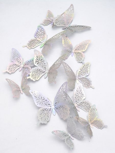 XDeer 3D-Wandtattoo 36 Stück 3D Schmetterling Wandaufkleber, Simulation Schmetterling
