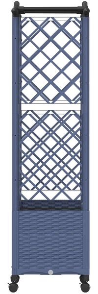 vidaXL Hochbeet mit Rankgitter und Dach Grau 122 x 40 x 144 cm PP 3423023 Bild 4