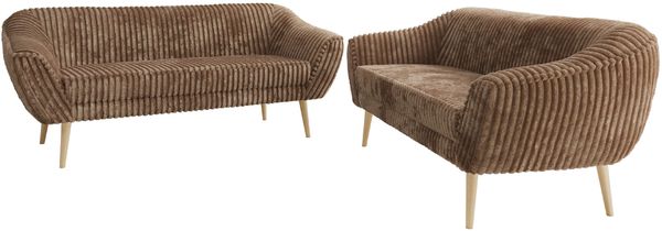 Wohnzimmerset Möbelset PIRS 3-3, Armlehnen, Wellenfederung, Buche Füße, Dreisitzer Sofa, Polstermöbel Set - Hellgrau Velvet Bild 7