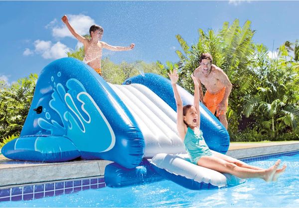 Intex Wasserrutsche Kool Splash Aublasbar Blau 3202862