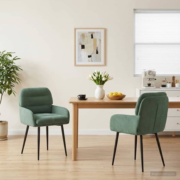 vidaXL Esszimmerstühle 2 pcs Samt (V) Meergrün 59 x 59,5 x 90 cm 42034316