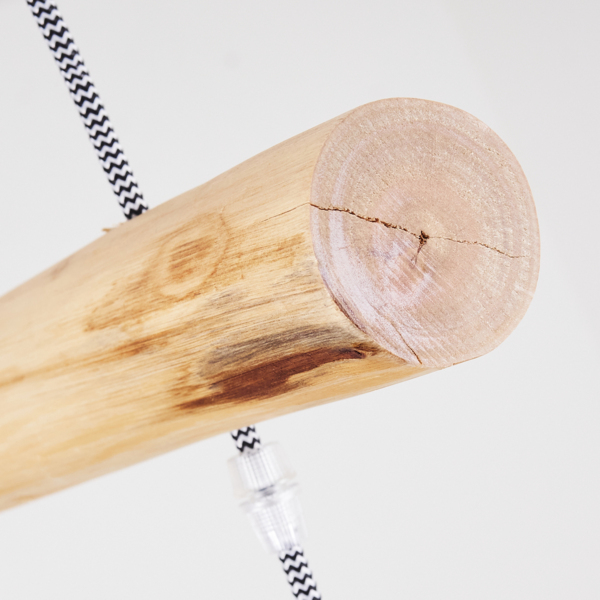 hofstein Pendelleuchte »Oliero« Hängelampe aus Holz/Beton in Braun/Betonfarben, ohne Leuchtmittel, 3xE27, Höhe max. 170cm Bild 2