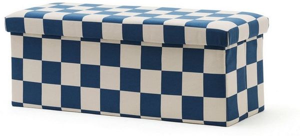 Kids Concept Sitzbank Kids Concept - Sitzbank mit Stauraum Karo blau - 30x31x80 cm (1-St)