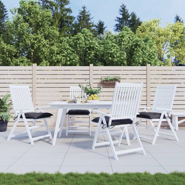 vidaXL Stuhlkissen 4 Stk. Anthrazit 40x40x7 cm Oxford-Gewebe 361451