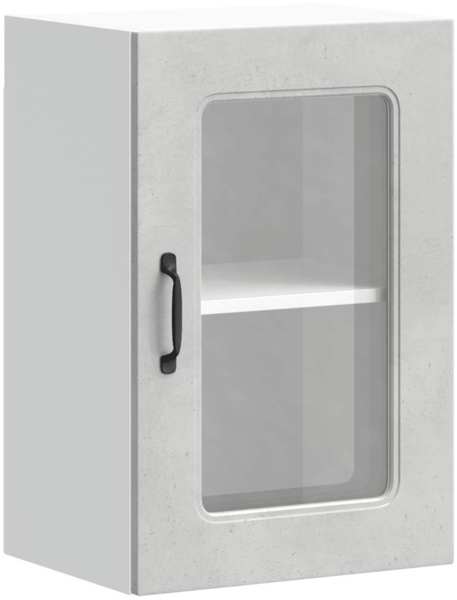 vidaXL Küchen-Hängeschrank mit Glastür Kalmar Betongrau Holzwerkstoff 853531