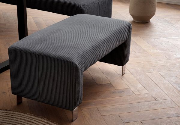 exxpo - sofa fashion Polsterhocker Intenso, Hocker, modern, wahlweise in Leder oder Textil, hohe Bodenfreiheit, frei im Raum stellbar, hoher Sitzkomfort