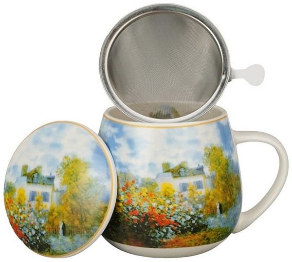 Duo-Gift Tasse Garden at Argenteuil Monet + Sieb + Deckel Porzellan 0,43 L, 1-tlg, 3-tlg.