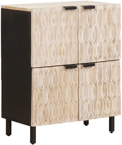 vidaXL Sideboard mit Tür Weiße gewaschene Oberfläche 60 x 33 x 75 cm 4017890