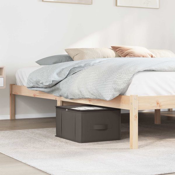 vidaXL Aufbewahrungsbox mit transparentem Oberfenster Grau Vliesstoff 42024724