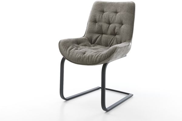 Freischwinger Taimi-Flex Bouclé Soft Schlamm Freischwinger flach Schwarz