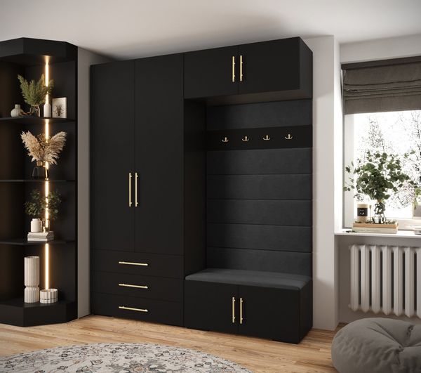 ABIKS MÖBEL Kompaktgarderobe INOVA 3 SATZ 12 Möbelset, Garderobe mit Kleiderstange und Regalen