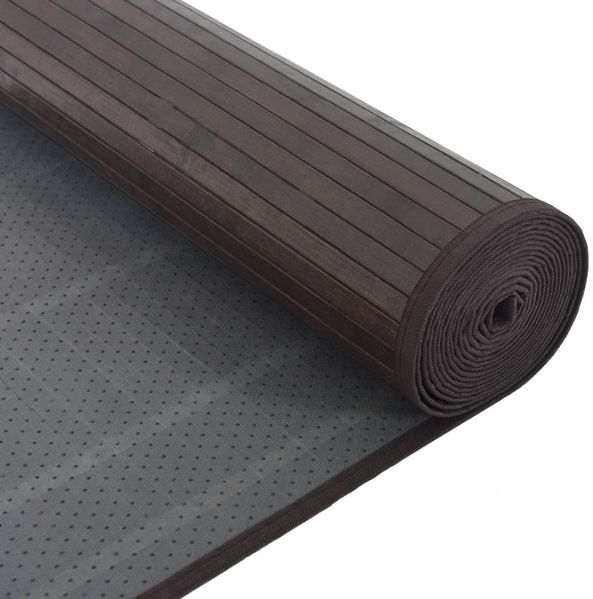 vidaXL Teppich Rechteckig Dunkelbraun 80x200 cm Bambus 376911 Bild 5