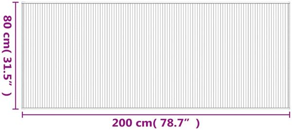 vidaXL Teppich Rechteckig Dunkelbraun 80x200 cm Bambus 376911 Bild 8