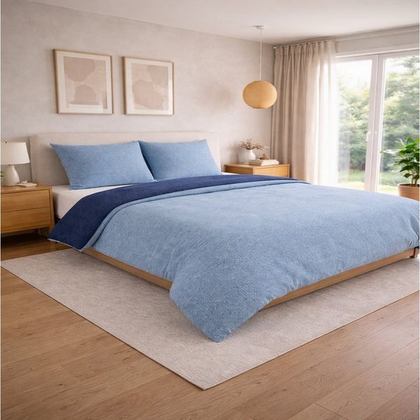 Leonado Vicenti Bettwäsche Renforce Bettwäsche Set 135x200 cm, Renforcé, 2 teilig, moderne Bettwäsche aus Baumwolle, Bettwäsche mit Melange-Design